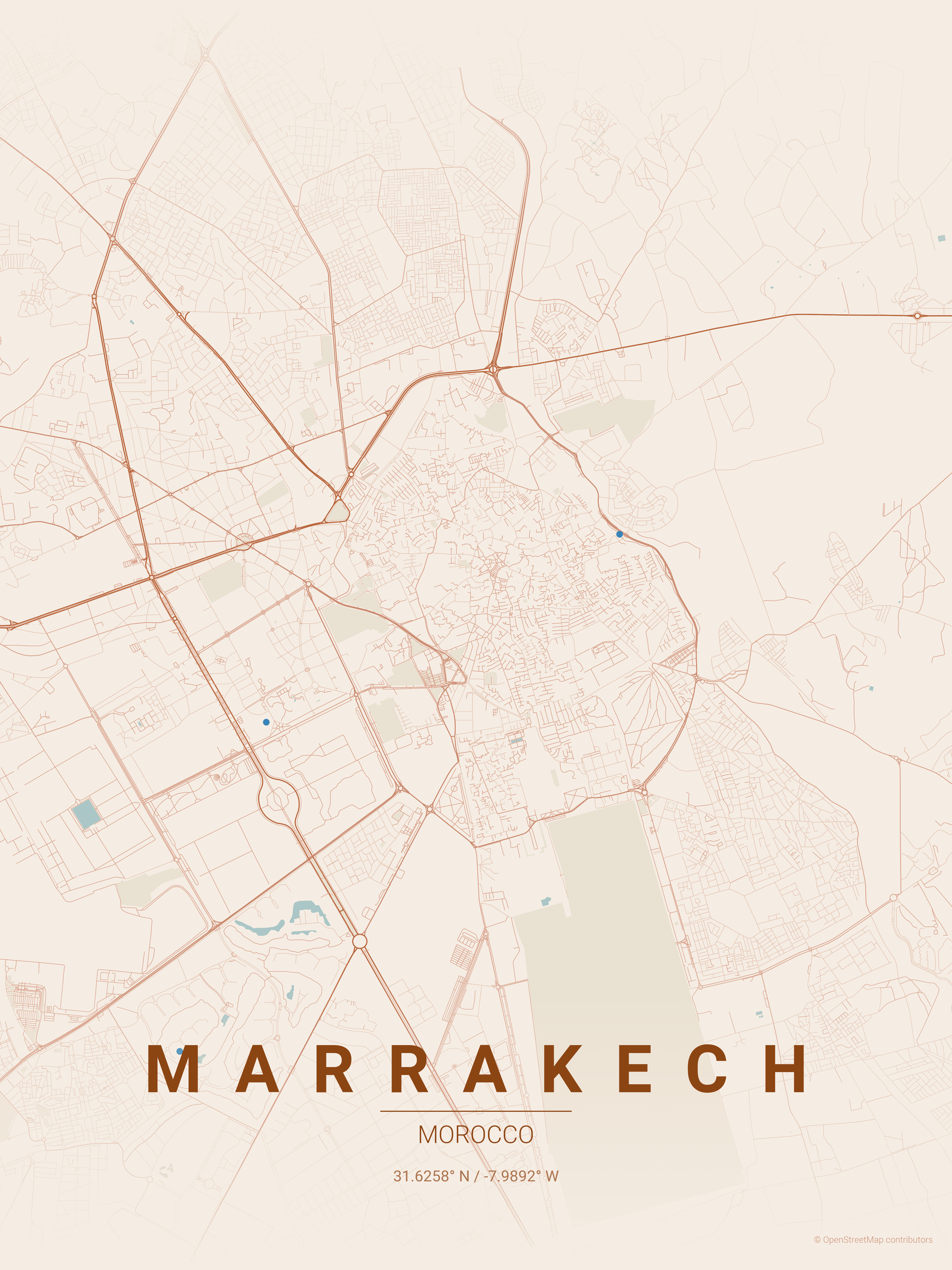Marrakech Terracotta poster