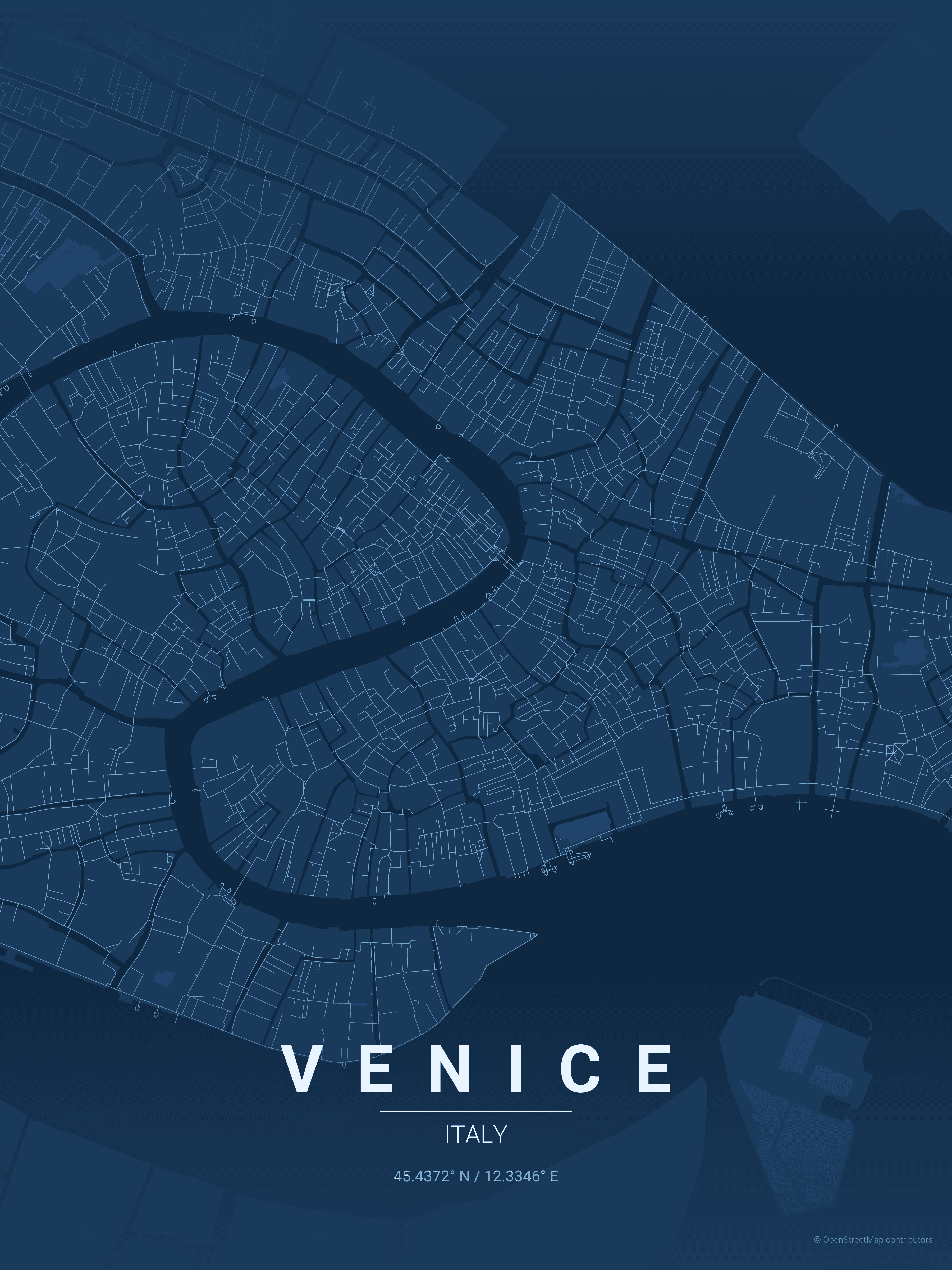 Venice Blueprint poster